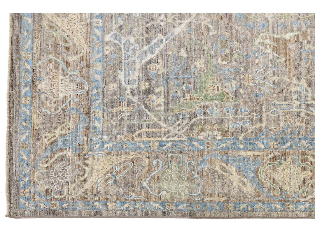 Modern Oushak Wool Rug 9 X 12