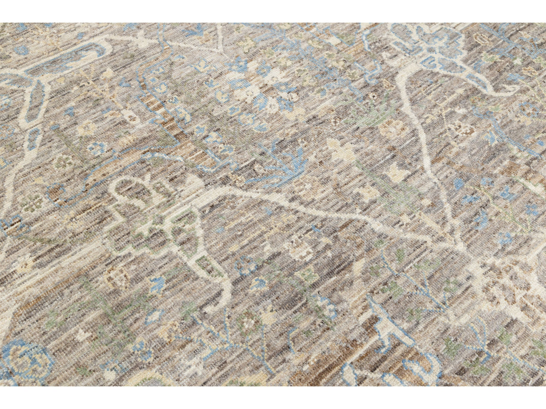 Modern Oushak Wool Rug 9 X 12