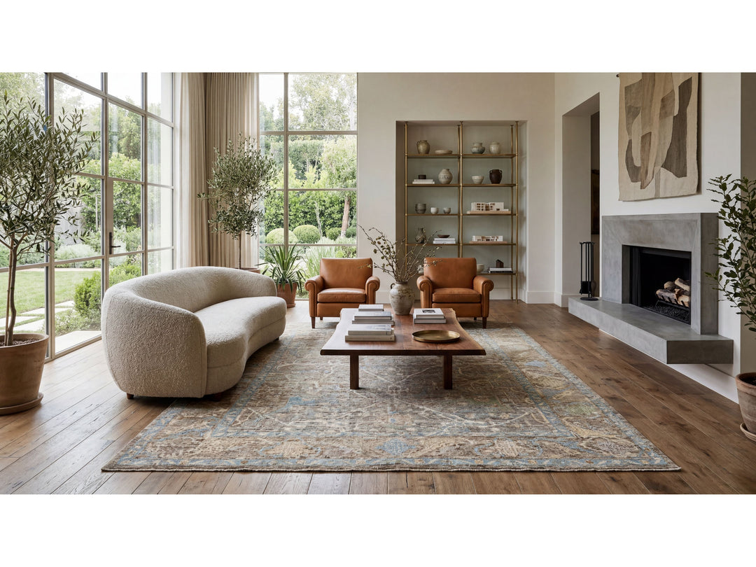 Modern Oushak Wool Rug 9 X 12