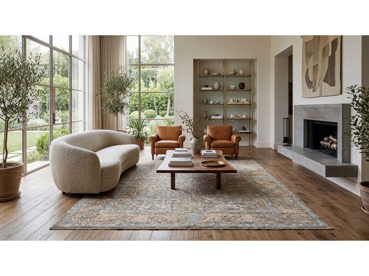 Modern Oushak Wool Rug 9 X 12