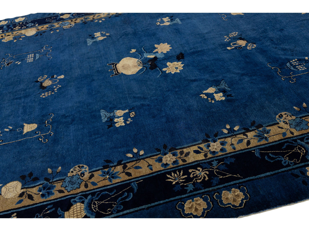 Antique Art Deco Chinese Rug 9 X 12