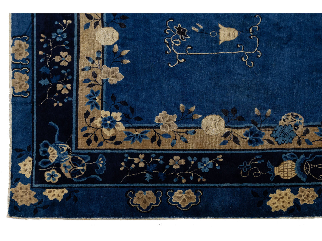 Antique Art Deco Chinese Rug 9 X 12