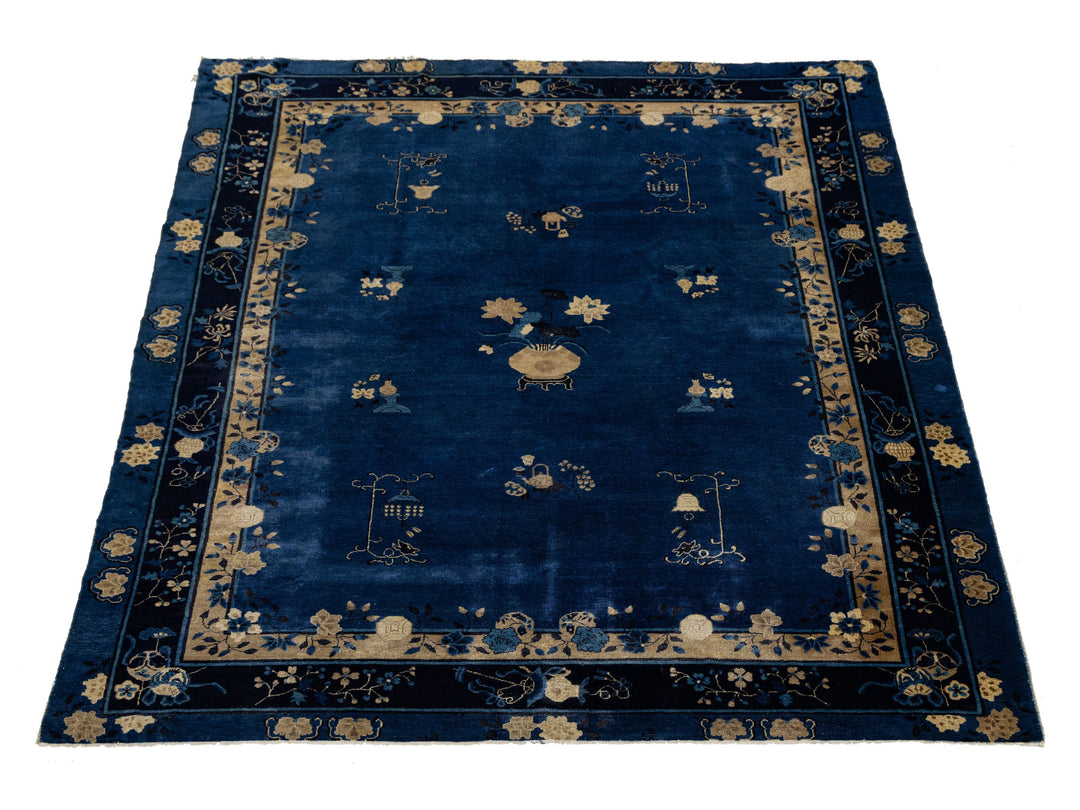 Antique Art Deco Chinese Rug 9 X 12