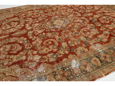 Antique Persian Mahal Wool Rug 11 X 13