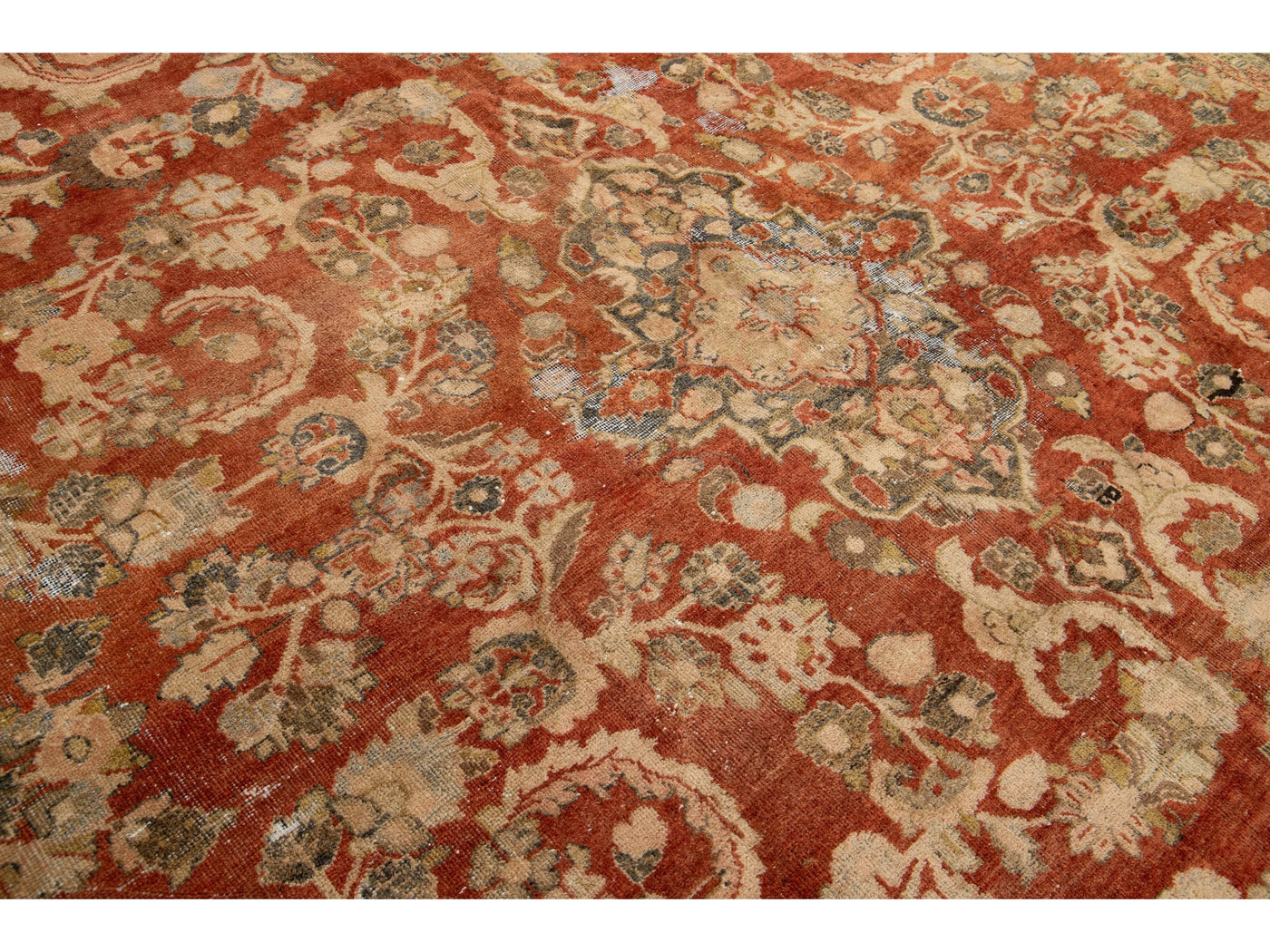 Antique Persian Mahal Wool Rug 11 X 13