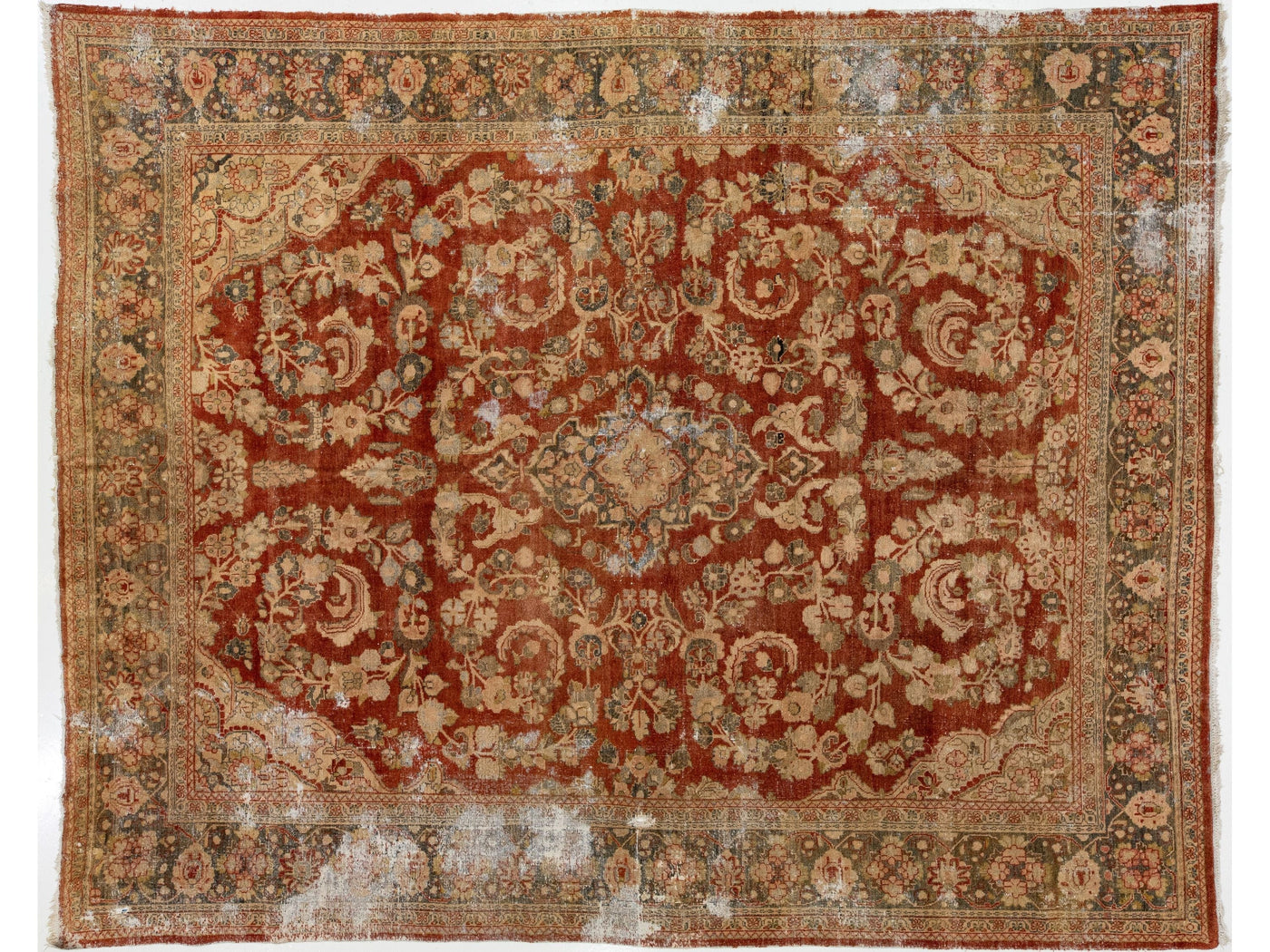 Antique Persian Mahal Wool Rug 11 X 13