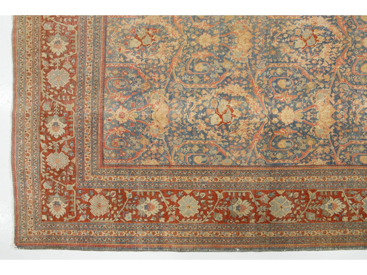 Antique Persian Mahal Wool Rug 10 X 14