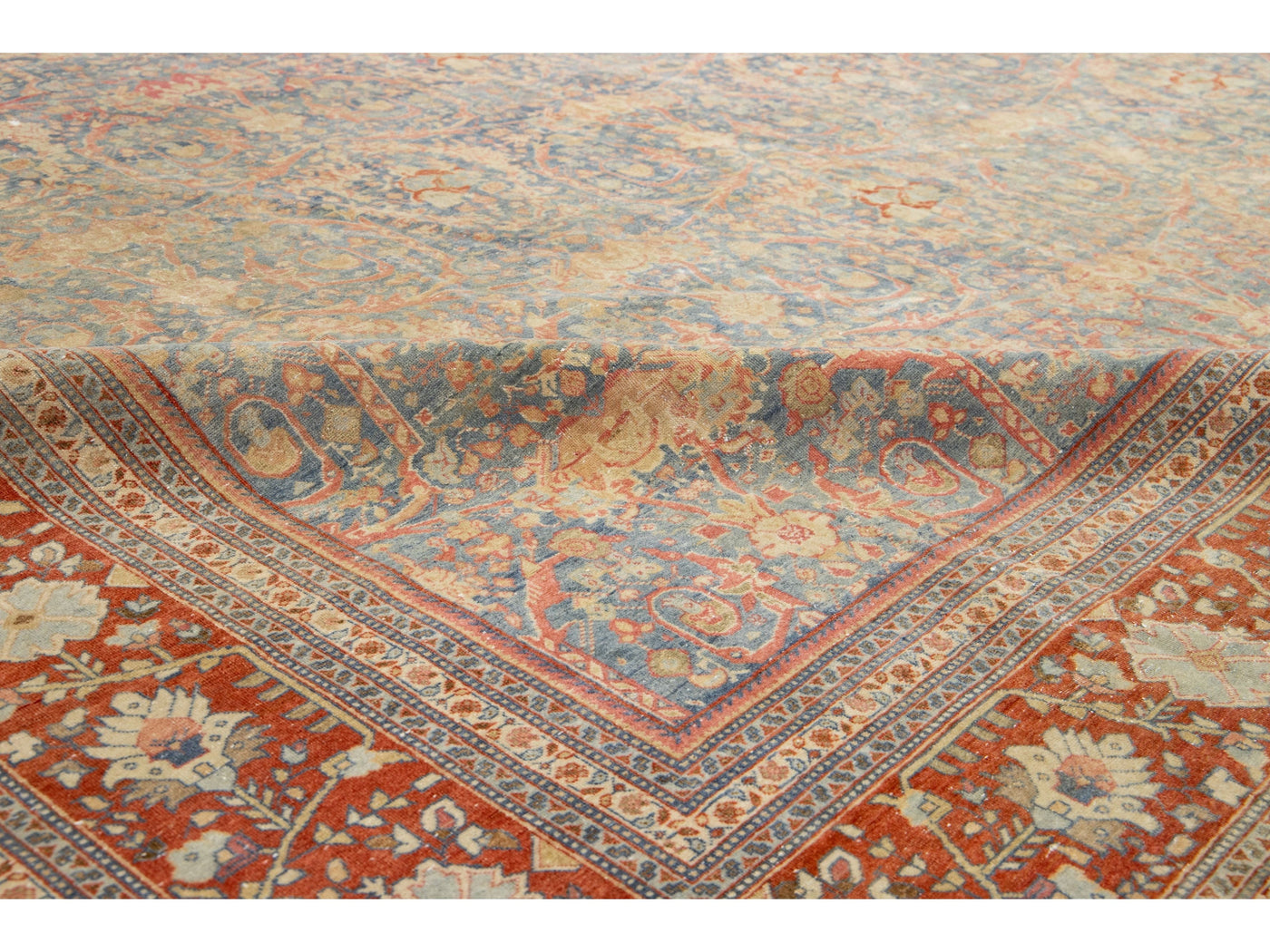 Antique Persian Mahal Wool Rug 10 X 14