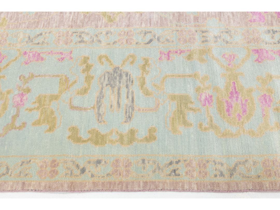 Modern Oushak Wool Rug 13 X 15