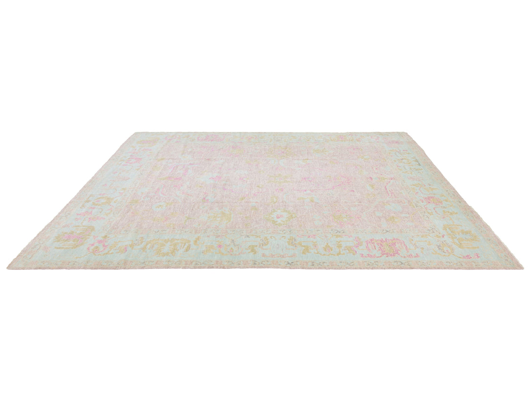 Modern Oushak Wool Rug 13 X 15