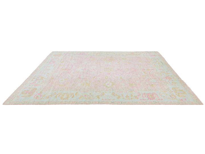 Modern Oushak Wool Rug 13 X 15