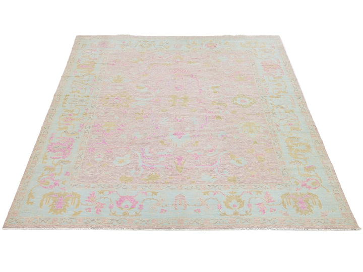Modern Oushak Wool Rug 13 X 15