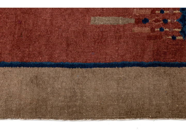 Antique Art Deco Chinese Wool Rug 4 X 7