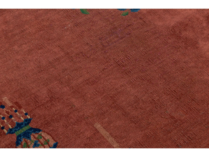 Antique Art Deco Chinese Wool Rug 4 X 7