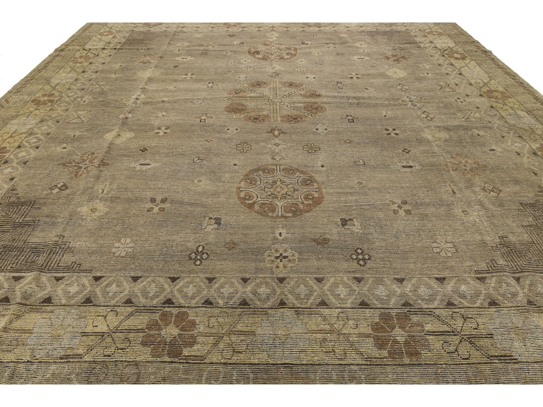 Modern Senneh Wool Rug 15 X 16