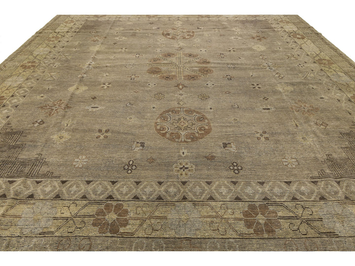 Modern Senneh Wool Rug 15 X 16