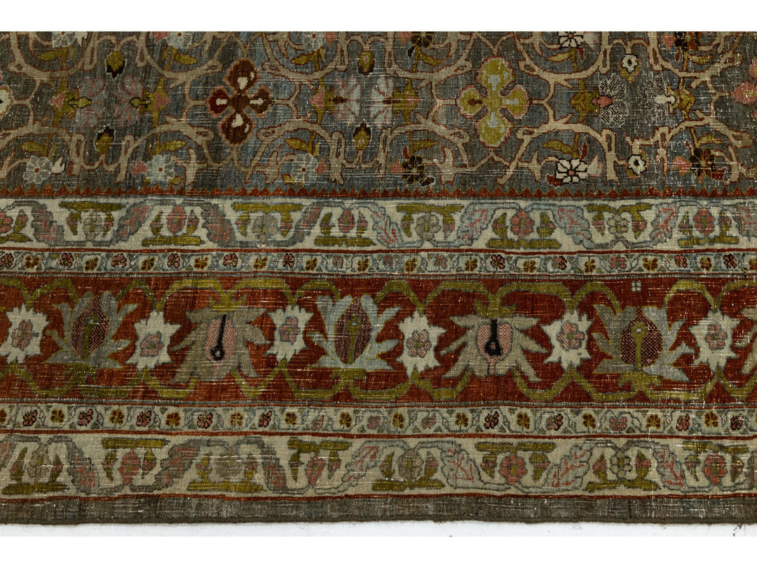 Antique Bidjar Wool Rug 12 X 15
