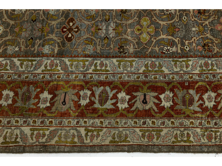 Antique Bidjar Wool Rug 12 X 15