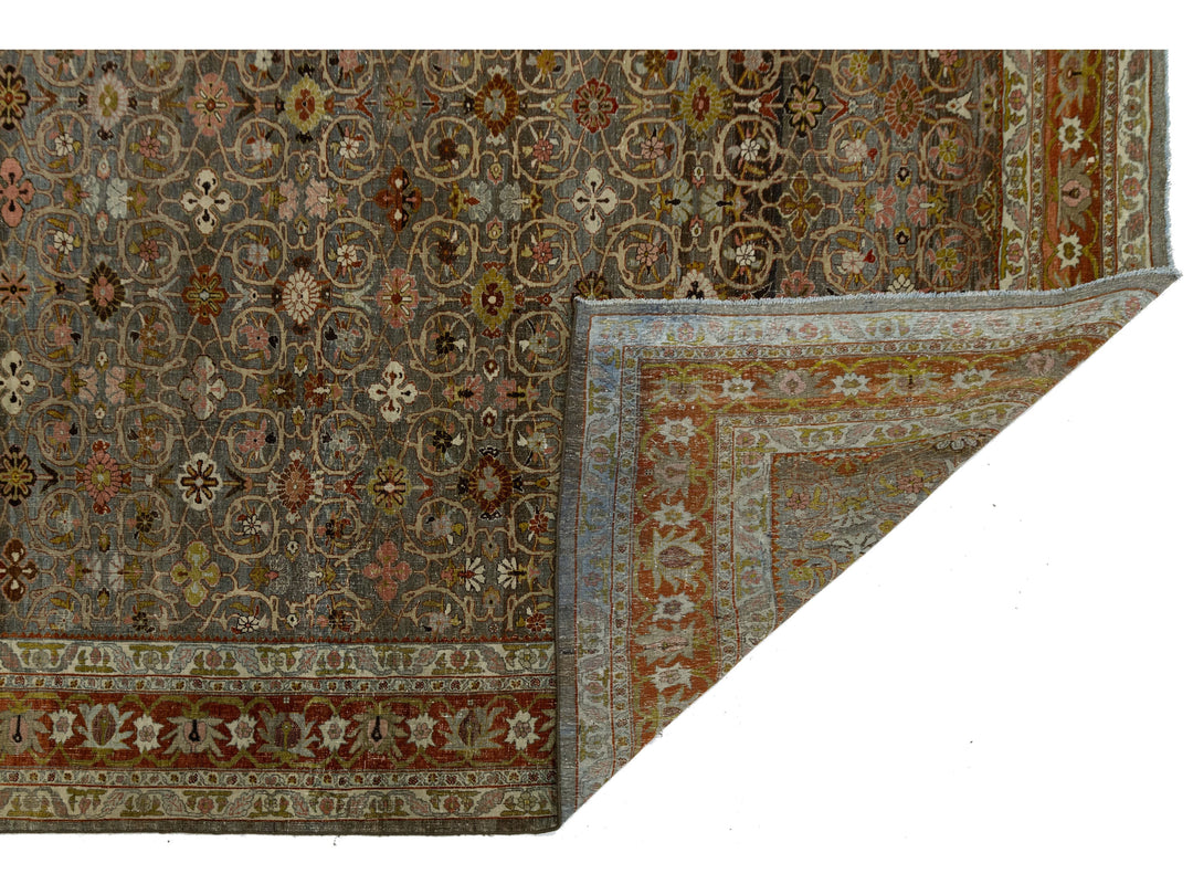 Antique Bidjar Wool Rug 12 X 15