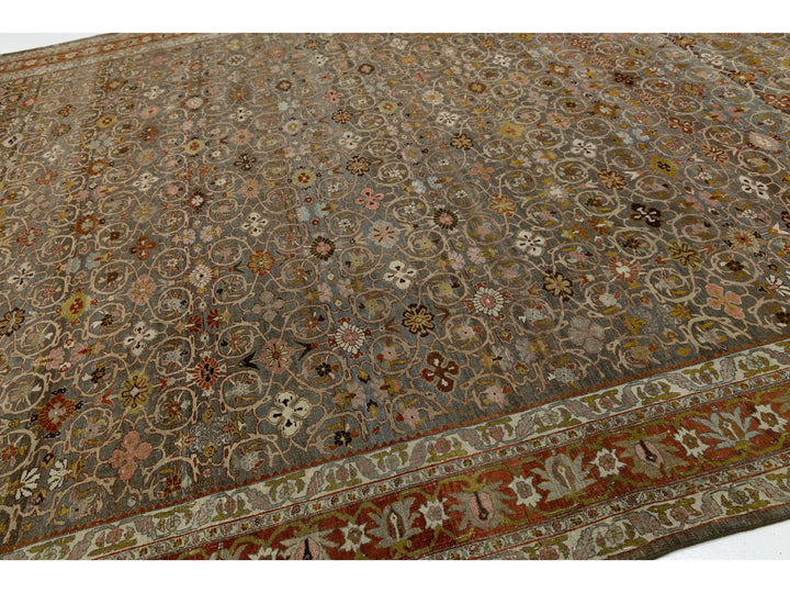 Antique Bidjar Wool Rug 12 X 15