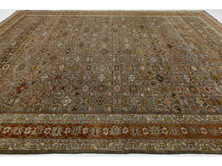 Antique Bidjar Wool Rug 12 X 15