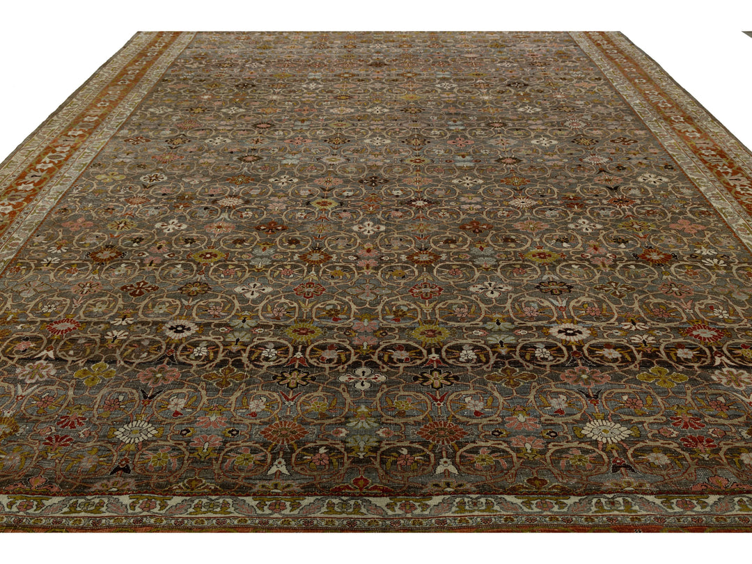 Antique Bidjar Wool Rug 12 X 15