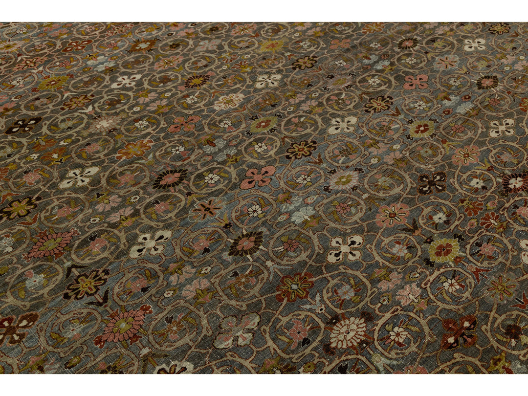 Antique Bidjar Wool Rug 12 X 15