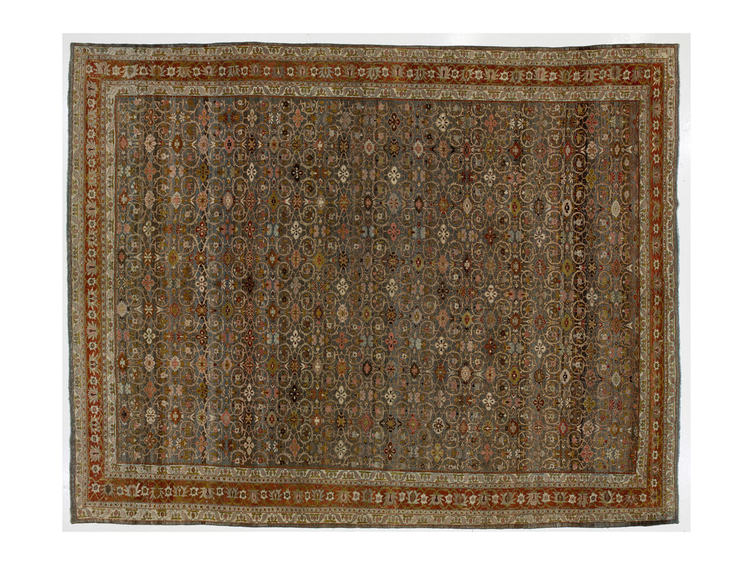 Antique Bidjar Wool Rug 12 X 15