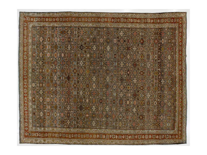 Antique Bidjar Wool Rug 12 X 15