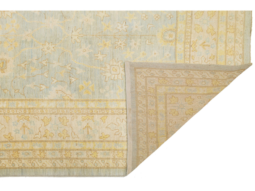 Modern Oushak Wool Rug 15 X 23