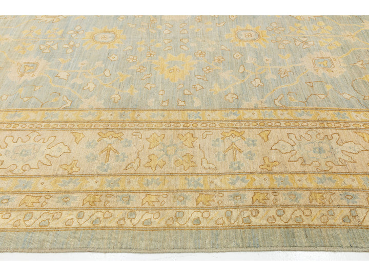 Modern Oushak Wool Rug 15 X 23