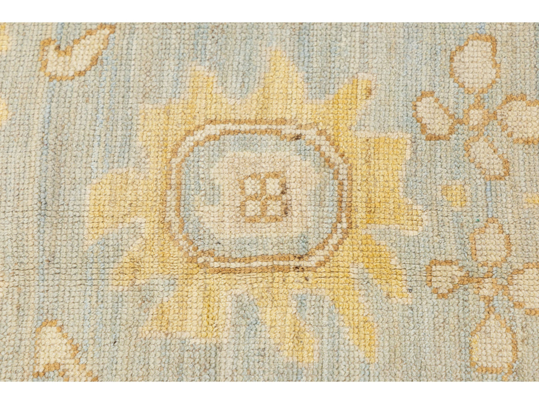 Modern Oushak Wool Rug 15 X 23