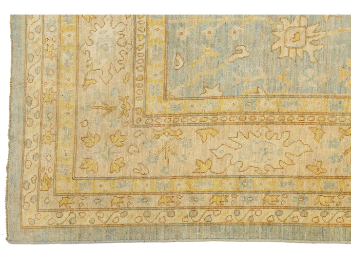 Modern Oushak Wool Rug 15 X 23