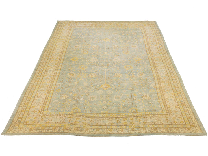 Modern Oushak Wool Rug 15 X 23