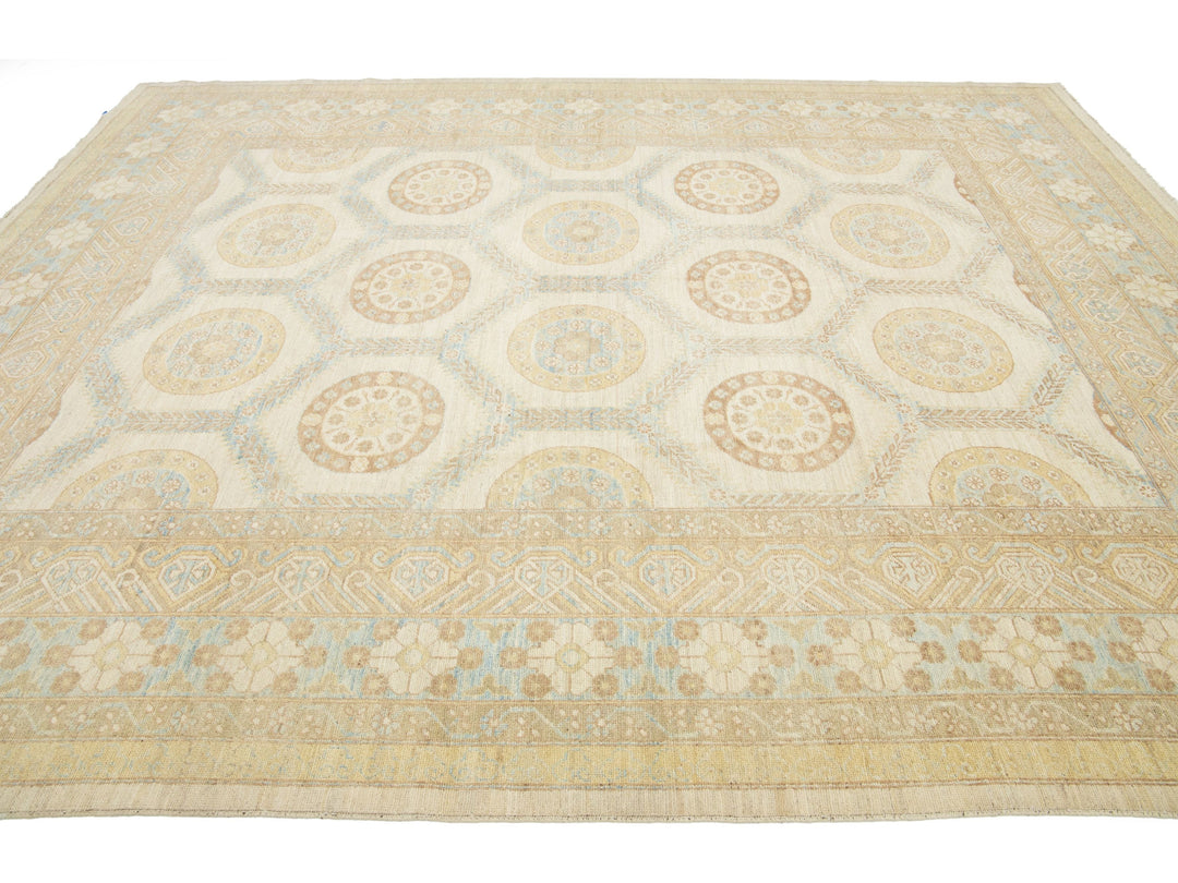 Modern Khotan Wool Rug 9 X 12