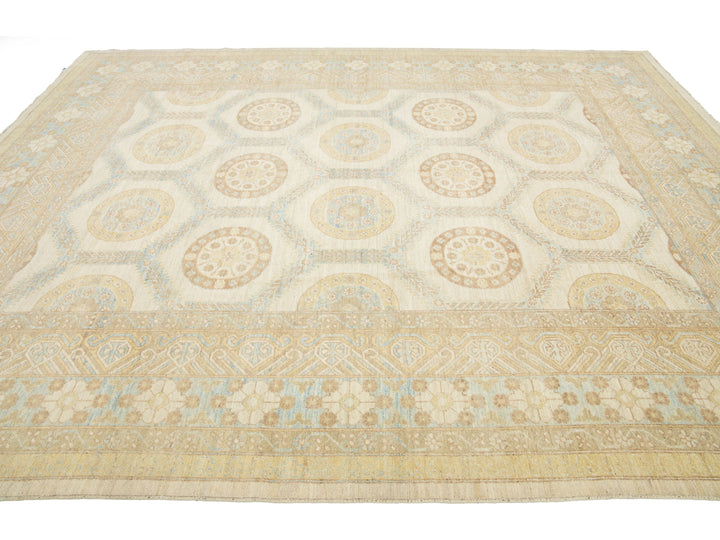 Modern Khotan Wool Rug 9 X 12