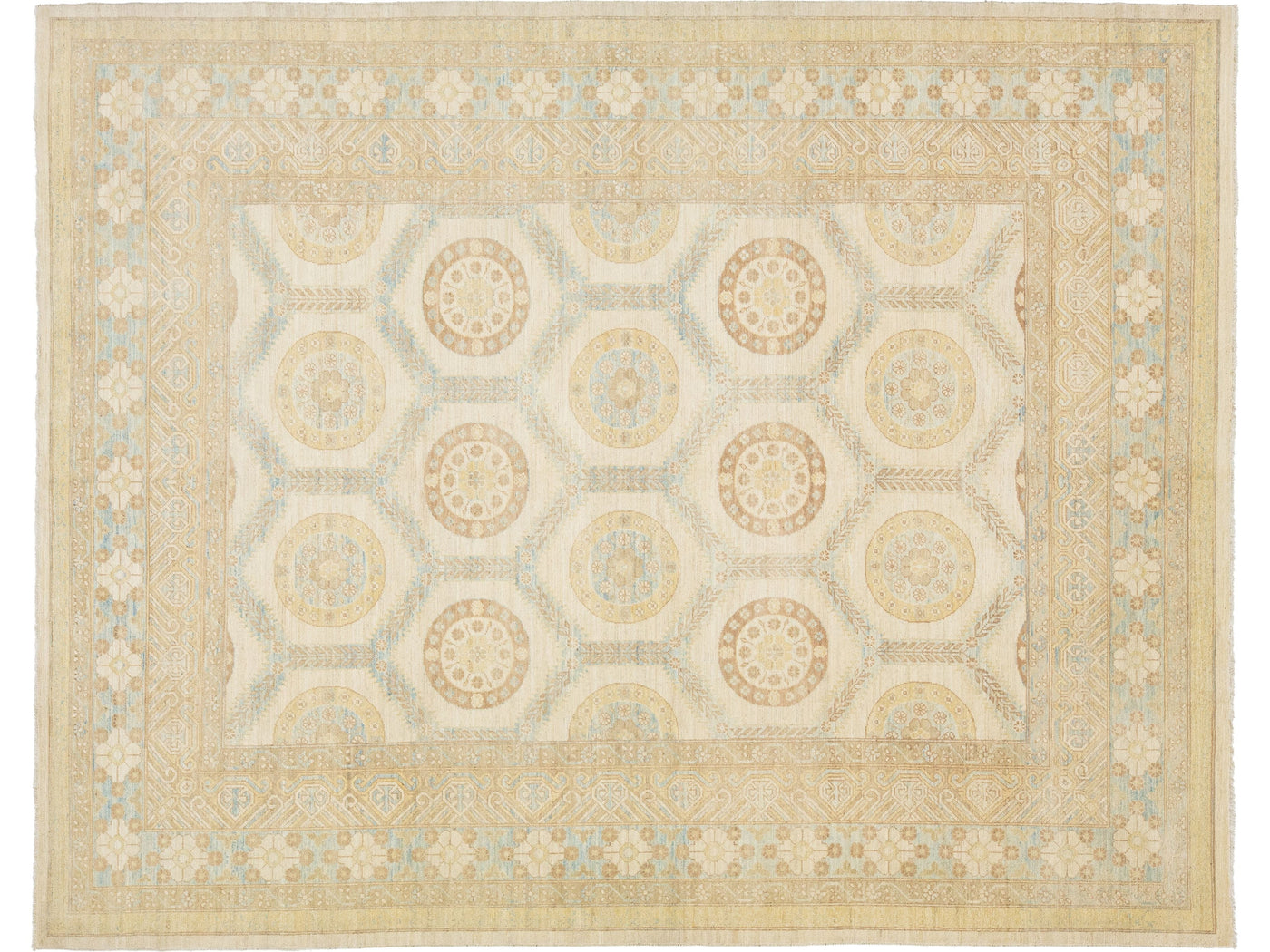 Modern Khotan Wool Rug 9 X 12