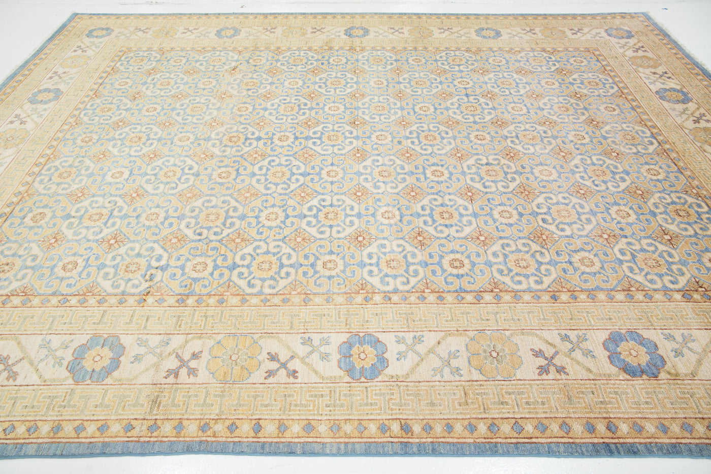 Modern Khotan Wool Rug 9 X 12