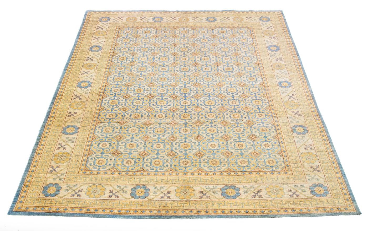 Modern Khotan Wool Rug 9 X 12