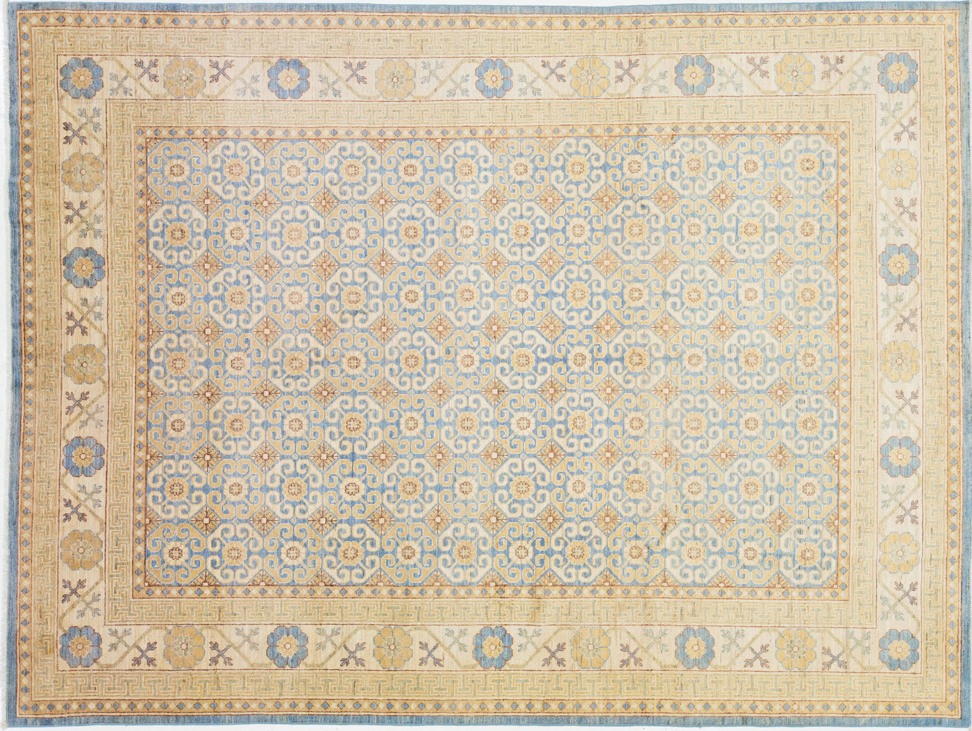 Modern Khotan Wool Rug 9 X 12