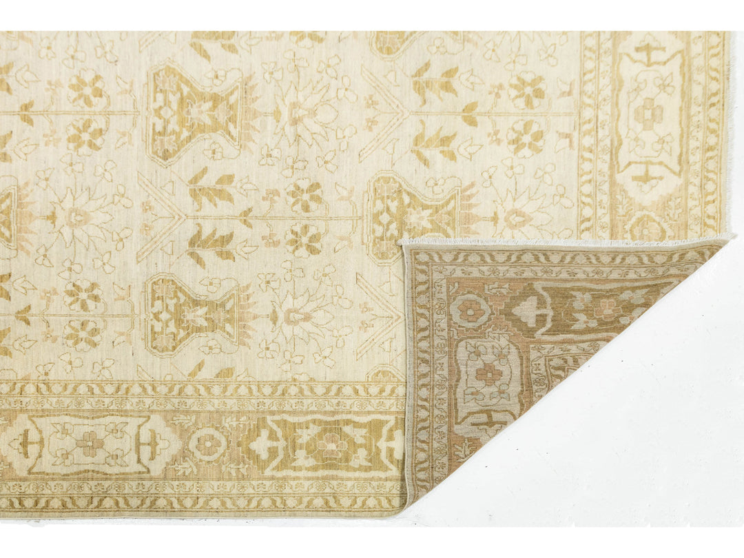 Modern Oushak Wool Rug 10 X 14