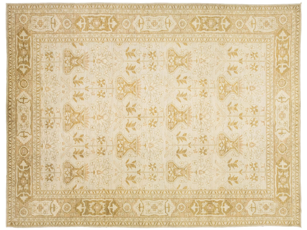 Modern Oushak Wool Rug 10 X 14