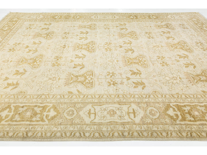 Modern Oushak Wool Rug 10 X 14