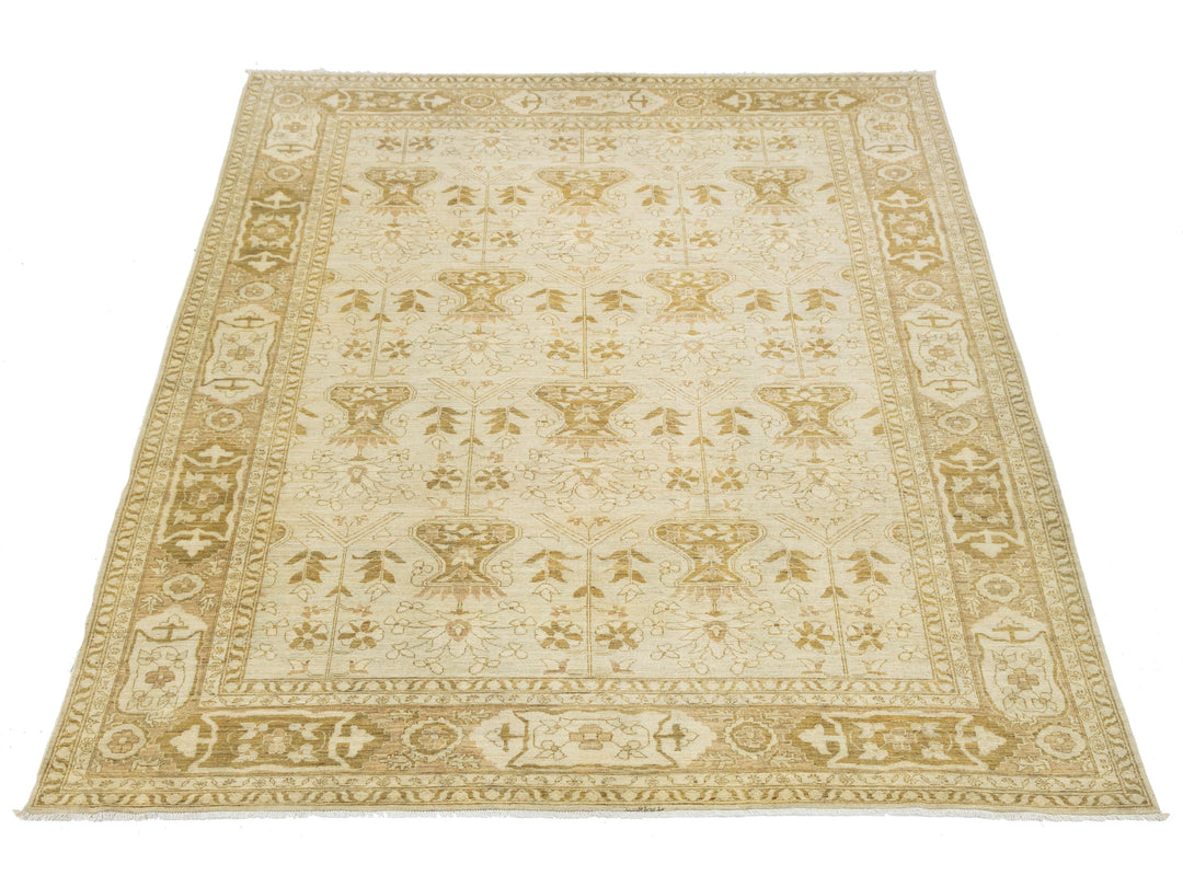 Modern Oushak Wool Rug 10 X 14
