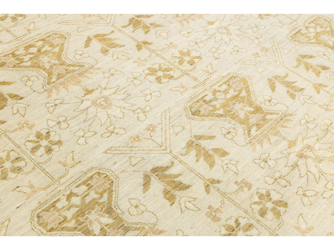 Modern Oushak Wool Rug 10 X 14