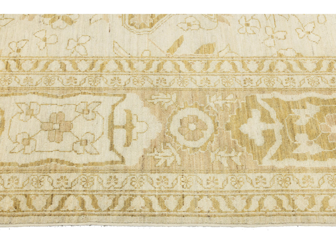 Modern Oushak Wool Rug 10 X 14