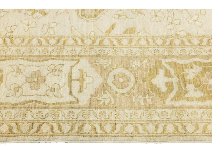 Modern Oushak Wool Rug 10 X 14