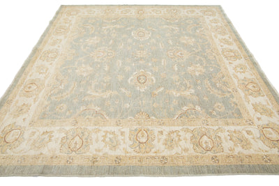 Modern Oushak Square Wool Rug 8 X 8