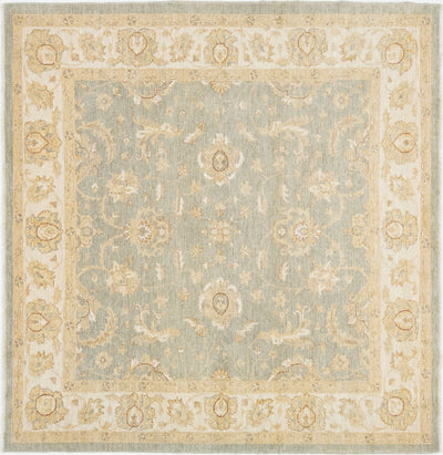 Modern Oushak Square Wool Rug 8 X 8