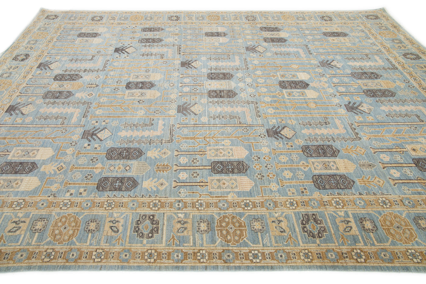 Modern Khotan Wool Rug 9 X 12